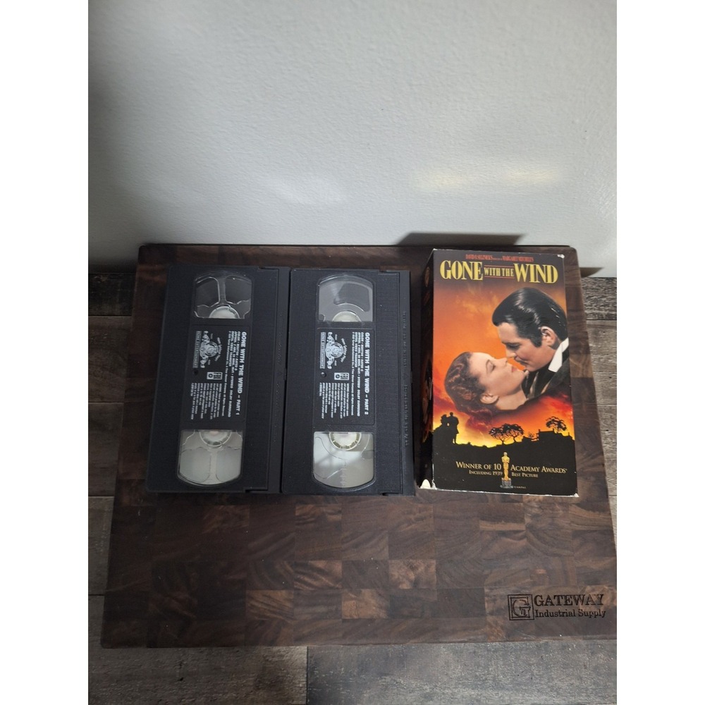 Gone With The Wind VHS 1999 Remastered 2 Tape Box Set Vivien Leigh Clark Gable - Picture 2 of 4